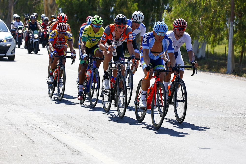 The early break is away during stage 1 at the Vuelta a San Juan