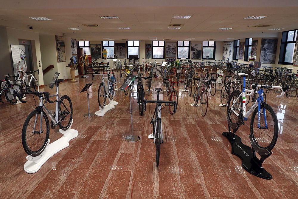 The Colnago Museum has bikes ranging from the gold bike presented to the Pope in 1979 to the latest models in the 2018 Colnago range