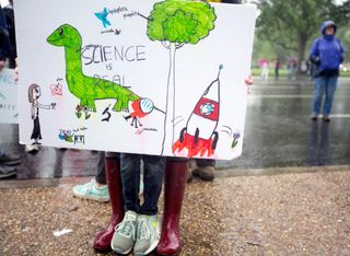 Many kids took part in the March for Science in Washington, D.C. and elsewhere around the world.a