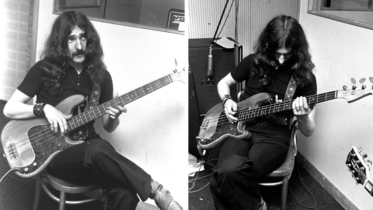 Black Sabbath June 17,1970 Geezer Butler at Regents Sounds during Paranoid sessions