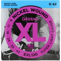 D’Addario XLNickel wound with hex core | Uncoated D’Addario XLNickel wound with hex core | Uncoated