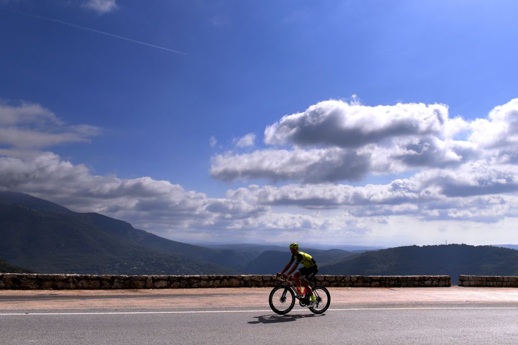 NICE FRANCE AUGUST 28 Edward Theuns of Belgium and Team Trek Segafredo during the 107th Tour de France 2020 Team Trek Segafredo Training TDF2020 LeTour on August 28 2020 in Nice France Photo by Tim de WaeleGetty Images