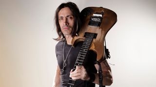 Nuno Bettencourt at a portrait shoot for Guitarist Magazine, December 22, 2011. 