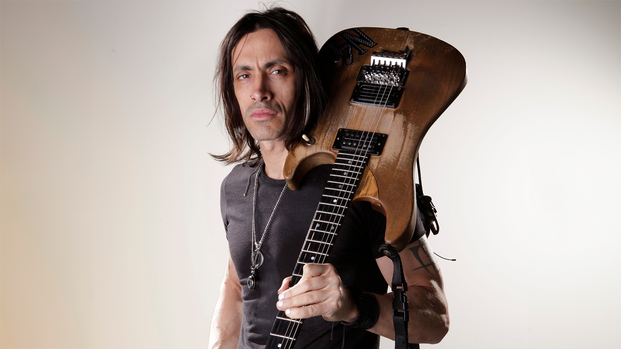 Nuno Bettencourt at a portrait shoot for Guitarist Magazine, December 22, 2011. 