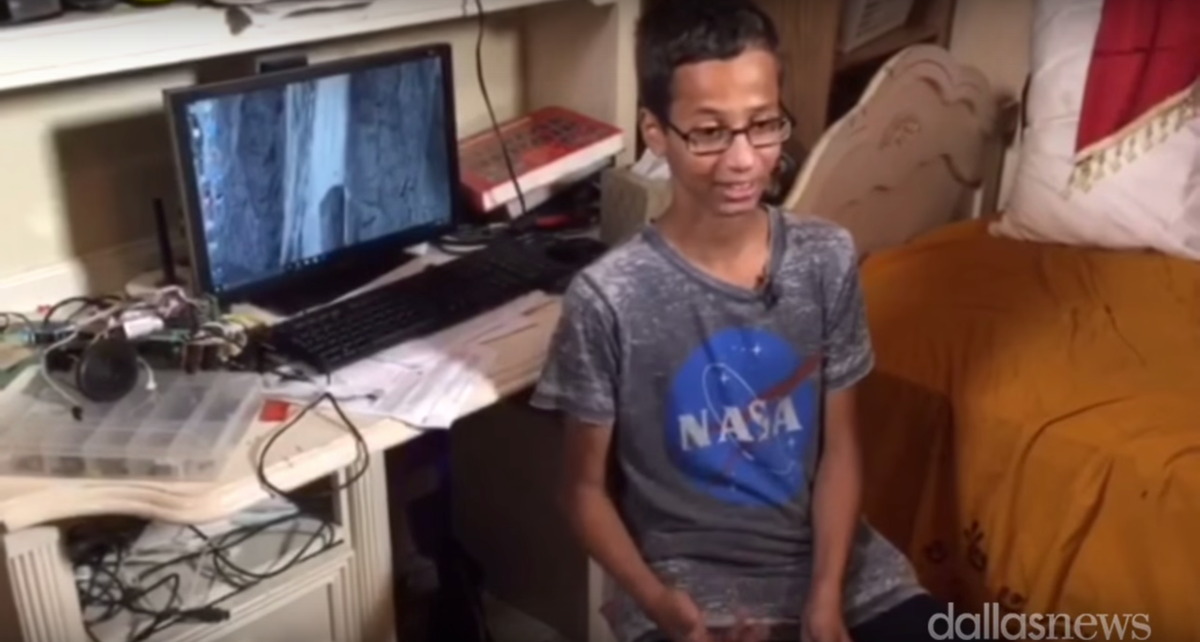 Ahmed Mohamed Interviewed in NASA T-Shirt 