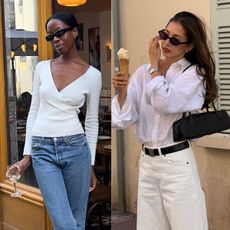 What to pack in a Paris travel capsule wardrobe is shown in a photo of a woman 