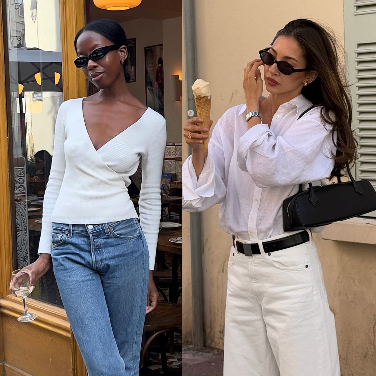 What to pack in a Paris travel capsule wardrobe is shown in a photo of a woman 