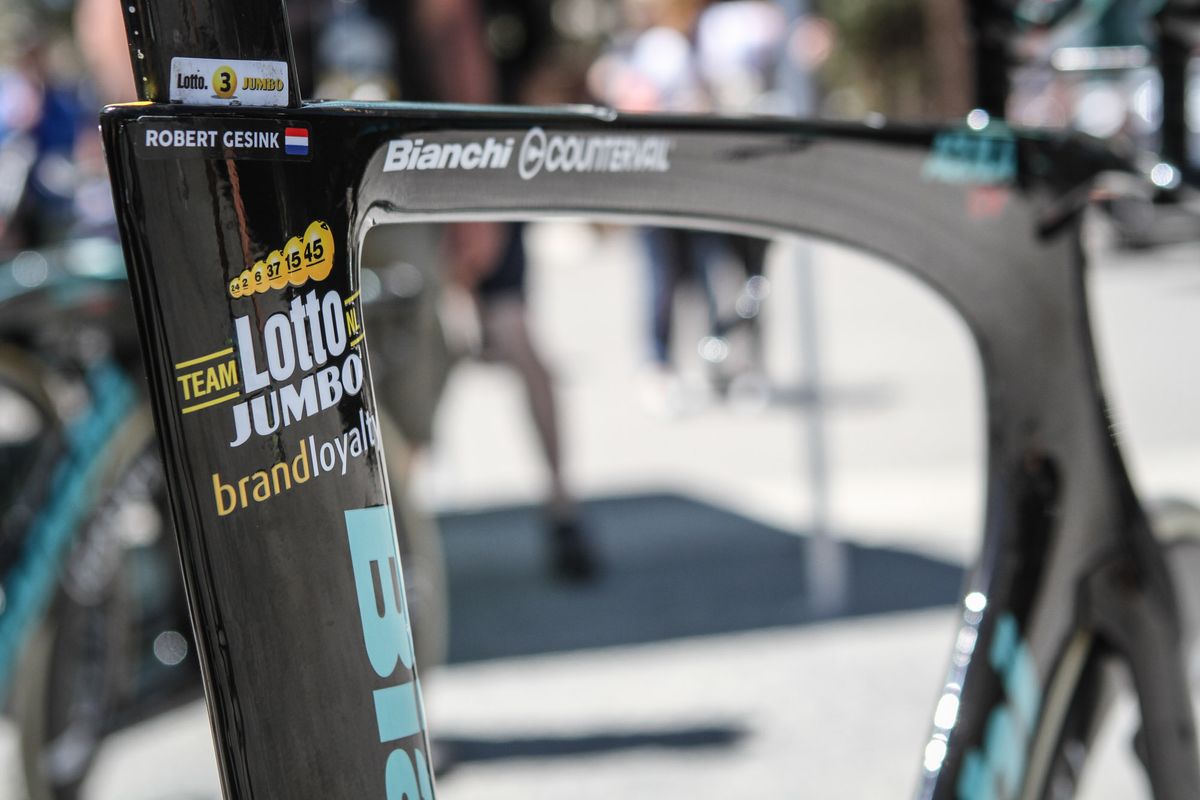 Robert Gesink came in at nearly three minuted behind the leader on the day