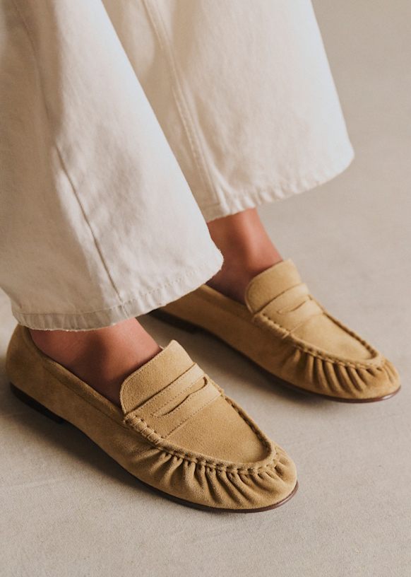 Marceau Loafers - Light Taupe - Split Cowhide Leather - S&amp;eacute;zane