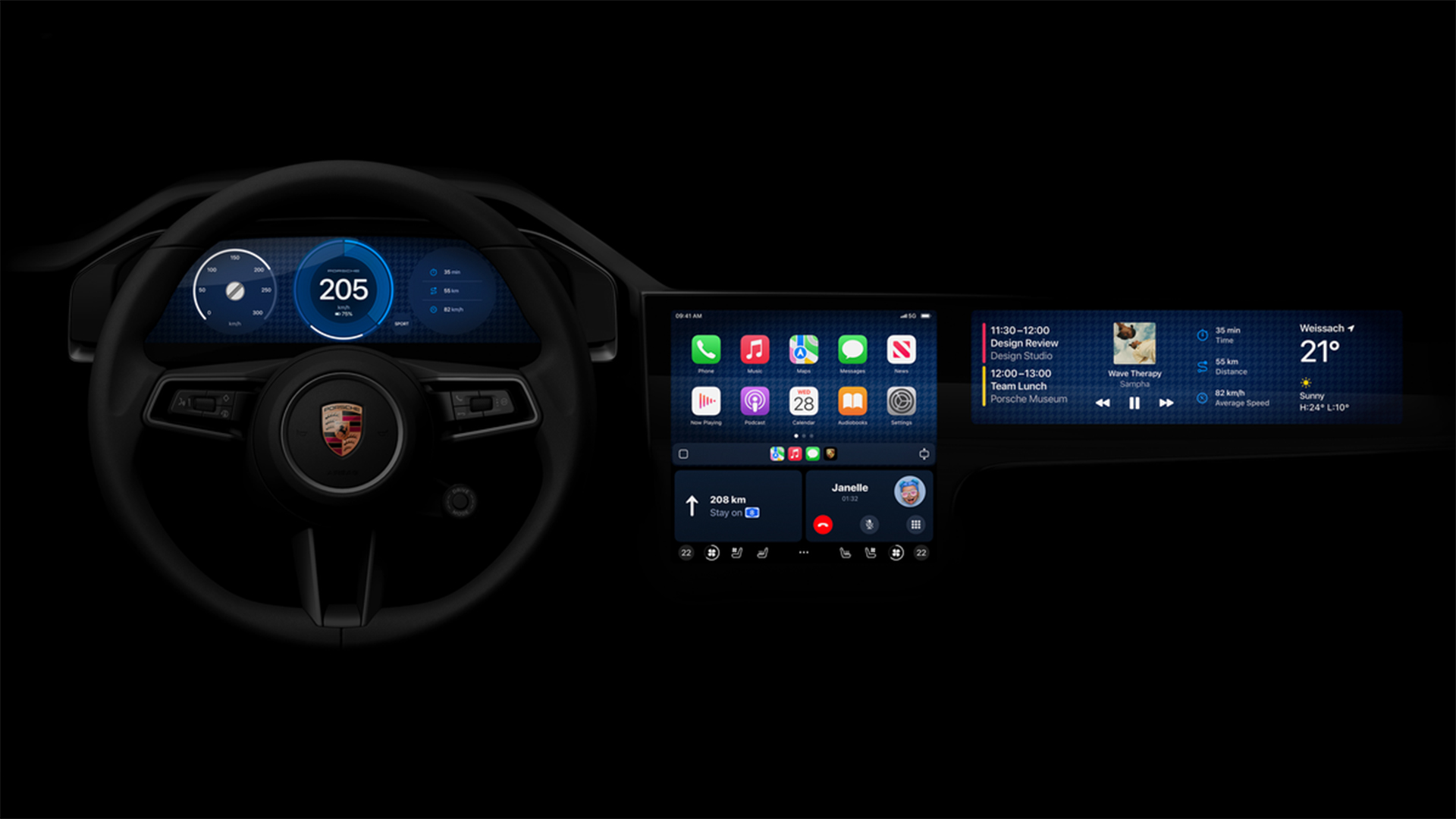 Apple CarPlay dans Porsche et Aston Martin