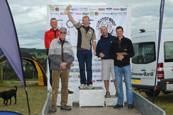 Veteran men's duo overall TransWales podium