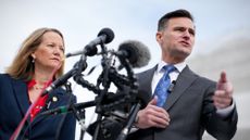 Arizona Attorney General Kris Mayes and Oregon Attorney General Dan Rayfield speak outside U.S. Supreme Court