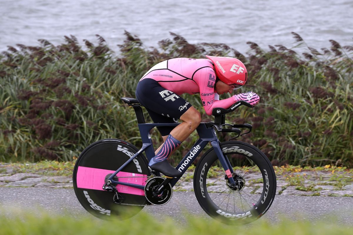 Stefan Bissegger (EF Education-Nippo) on his way to winning the stage 2 time trial at Benelux Tour