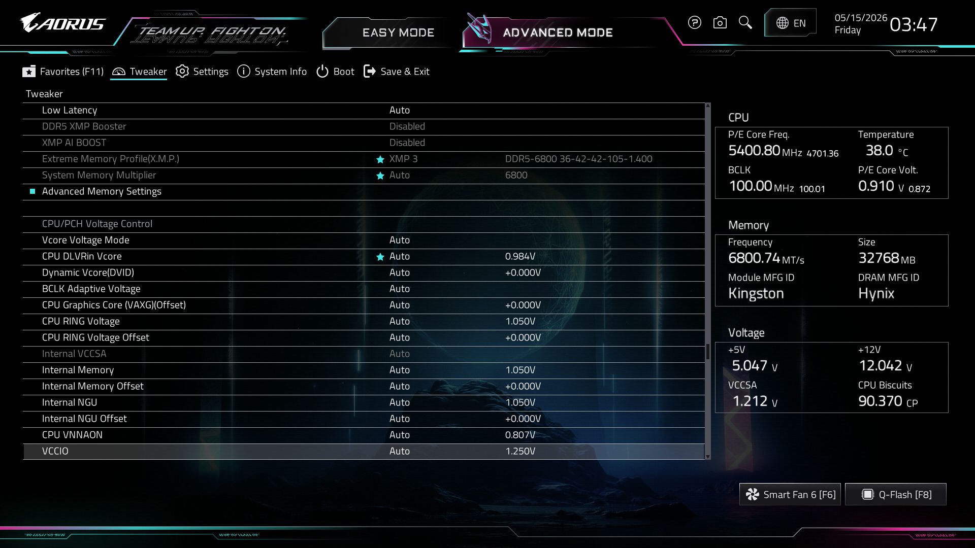 Gigabyte Z890 Aorus Elite Wifi7 Plus - BIOS
