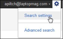 Search Settings in Google