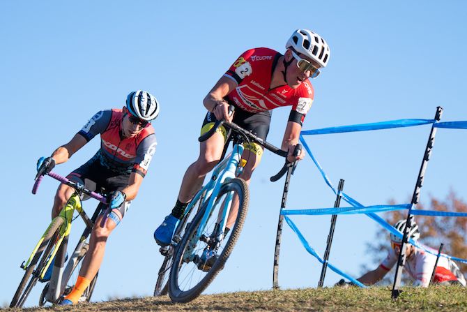 Gage Hecht and Kerry Werner at the top of the climb