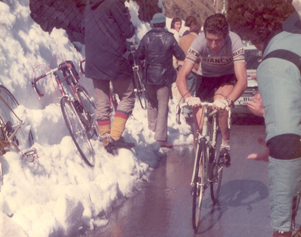 1975, Giro d'Italia, stage 21 Felice Gimondi on the Stelvio
