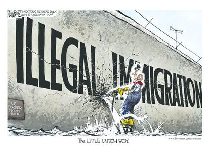 Obama cartoon immigration debate