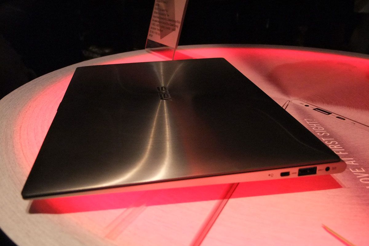 The Asus Zenbook ultrabook is very slender.