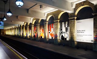 Underground artwork at Gloucester road station