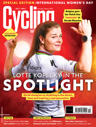 Cycling Weekly front cover with Lotte Kopecky