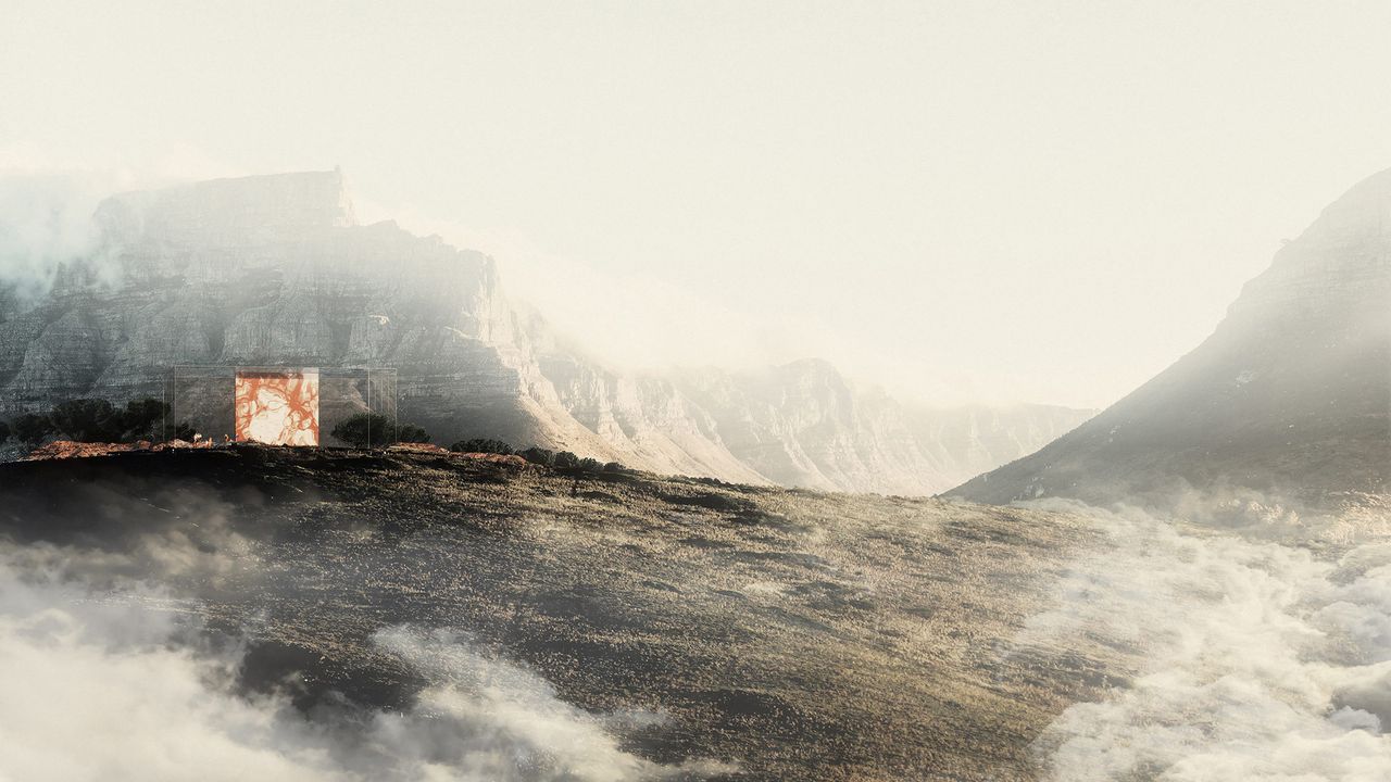 Natural landscape with clouds and fog, part of Neri Oxman&#039;s research for Material Ecology at MoMA New York