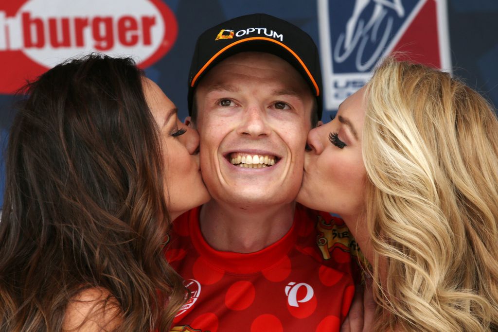 Will Routley (Optum p/b Kelly Benefit Strategies) in the KOM jersey
