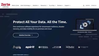 Website screenshot for Zerto.