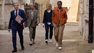 David Whitely (CAL MACANINCH), Sally (TAMZIN OUTHWAITE), Dr Nikki Alexander (EMILIA FOX) & DS Blake (GLORIA OBIANYO) in Silent Witness season 28 episode 5