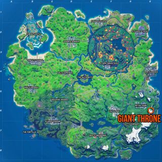 Fortnite Giant Throne location map