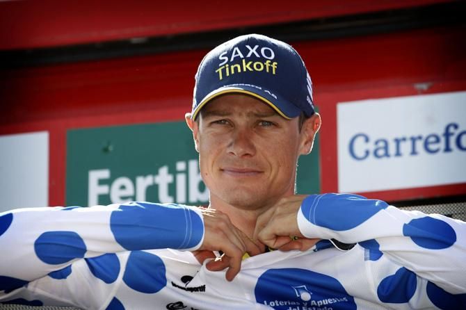 Nicolas Roche (Saxo-Tinkoff) with more podium time for the mountains classification jersey