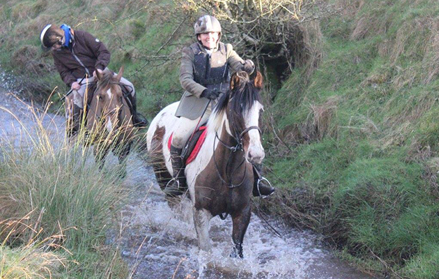 Ireland: Clare Penberthy from Cornwall and her daughter Maggie enjoy their first day out hunting while in Ireland last Sunday 14th Feb. Photo courtesy of Ciara from Coopers Hill Livery