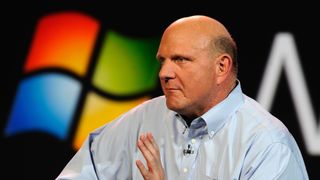 Microsoft CEO Steve Ballmer delivers a keynote address at the 2012 International Consumer Electronics Show at The Venetian January 9, 2012 in Las Vegas, Nevada.
