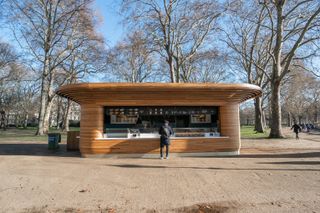London’s Royal Parks kiosks series showing the one at canada gate