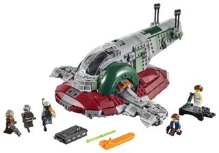 Boba Fett's Slave I starship is one of the five new Lego sets commemorating 20 years of Star Wars Legos.
