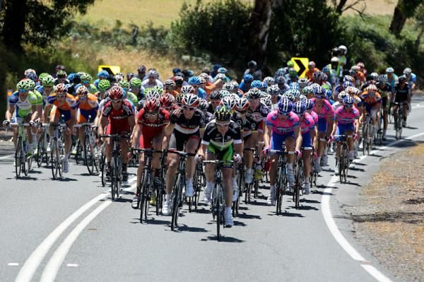 In the closing stages, Stuart O'Grady heads the race