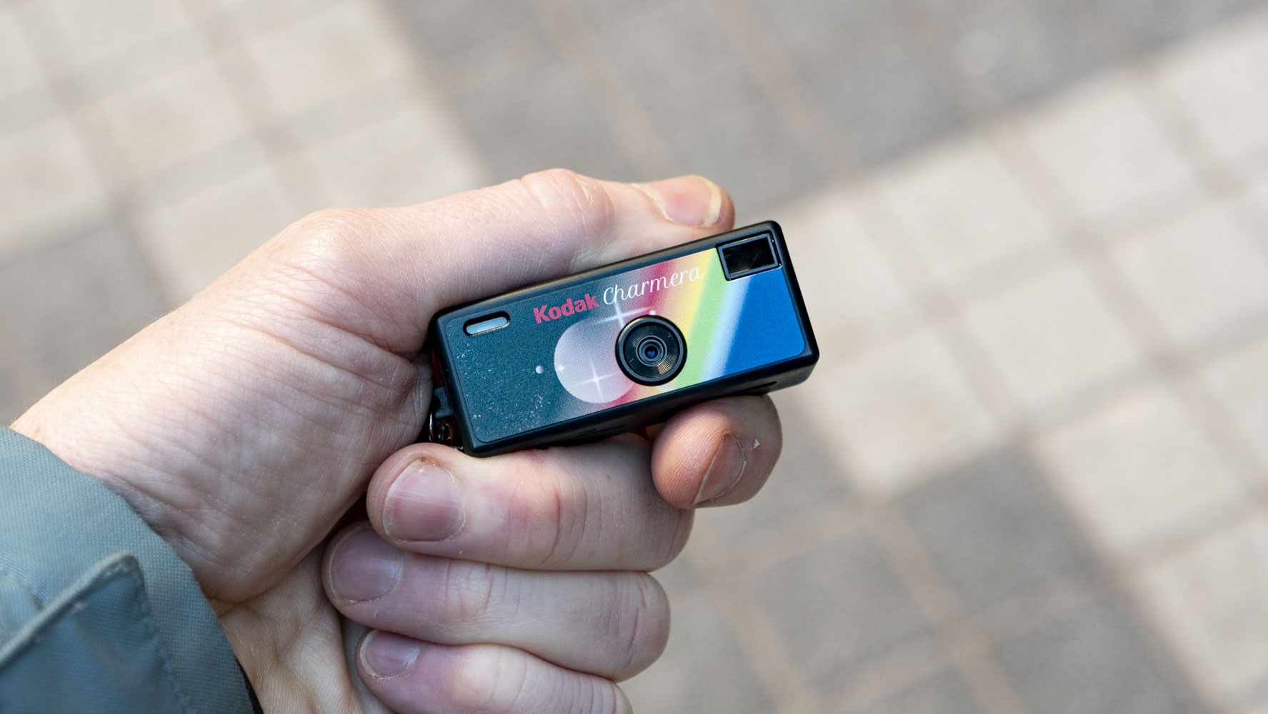 Kodak Charmera compact camera in user's hand