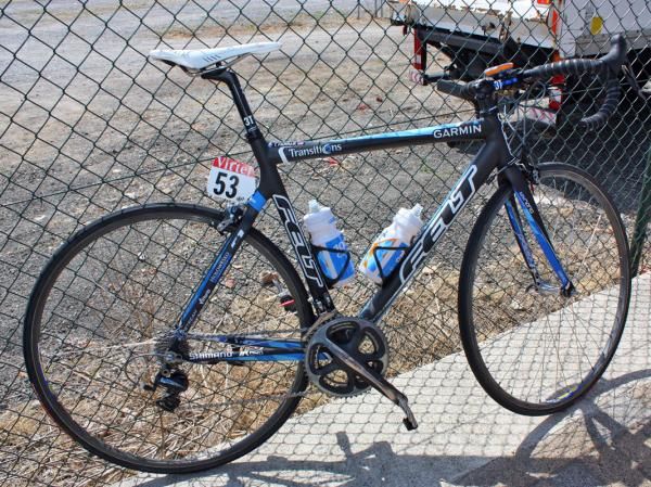 Tyler Farrar (Garmin-Transitions) gutted it out today aboard his usual Felt F1.
