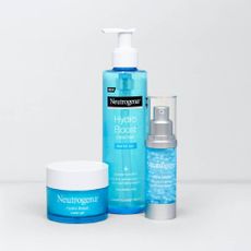 Neutrogena hydro boost products on a white backdrop.