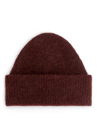 Alpaca-Merino Blend Beanie - Burgundy - Arket Gb