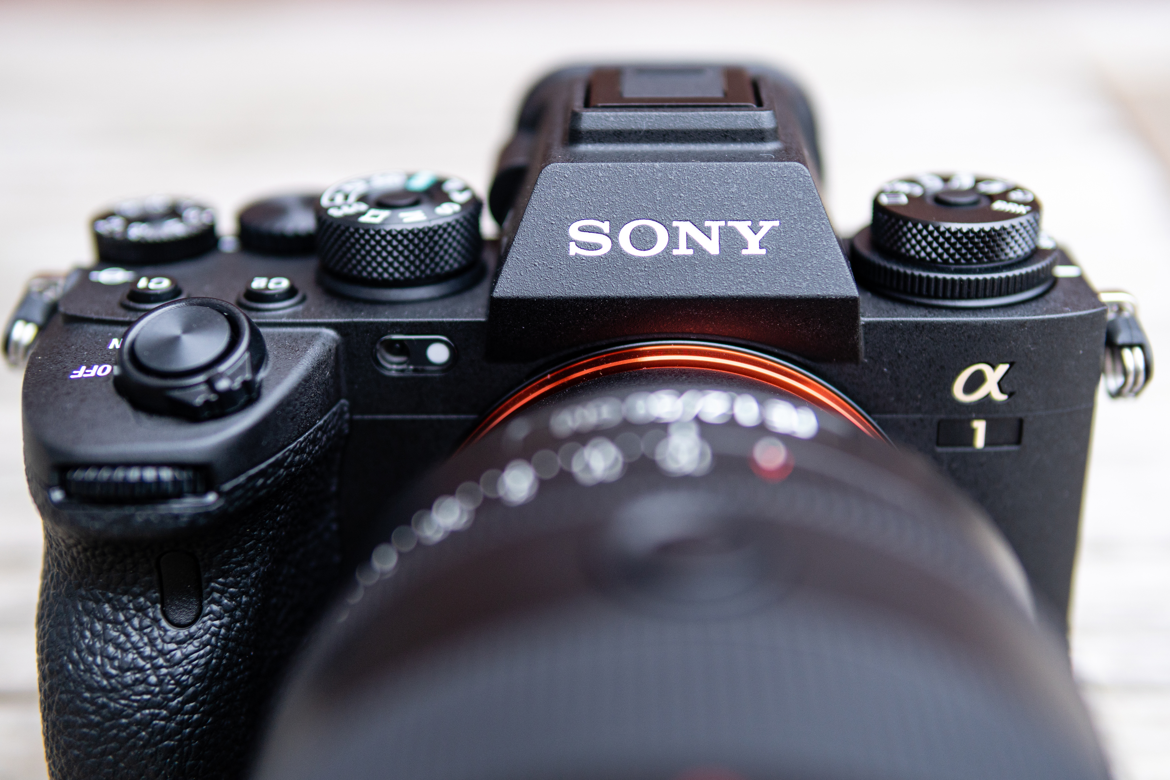The top of the Sony A1 mirrorless camera