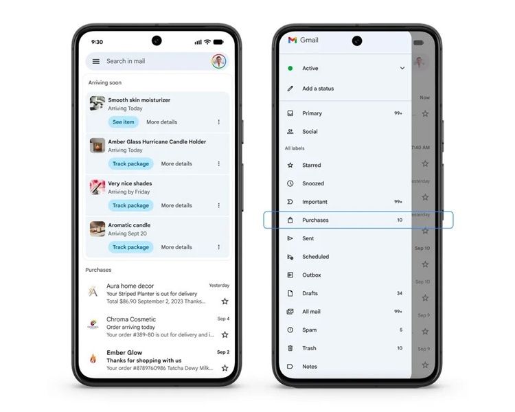 Gmail's getting a new "Purchases" tab, which highlights every order and purchase made in one convenient place for tracking.