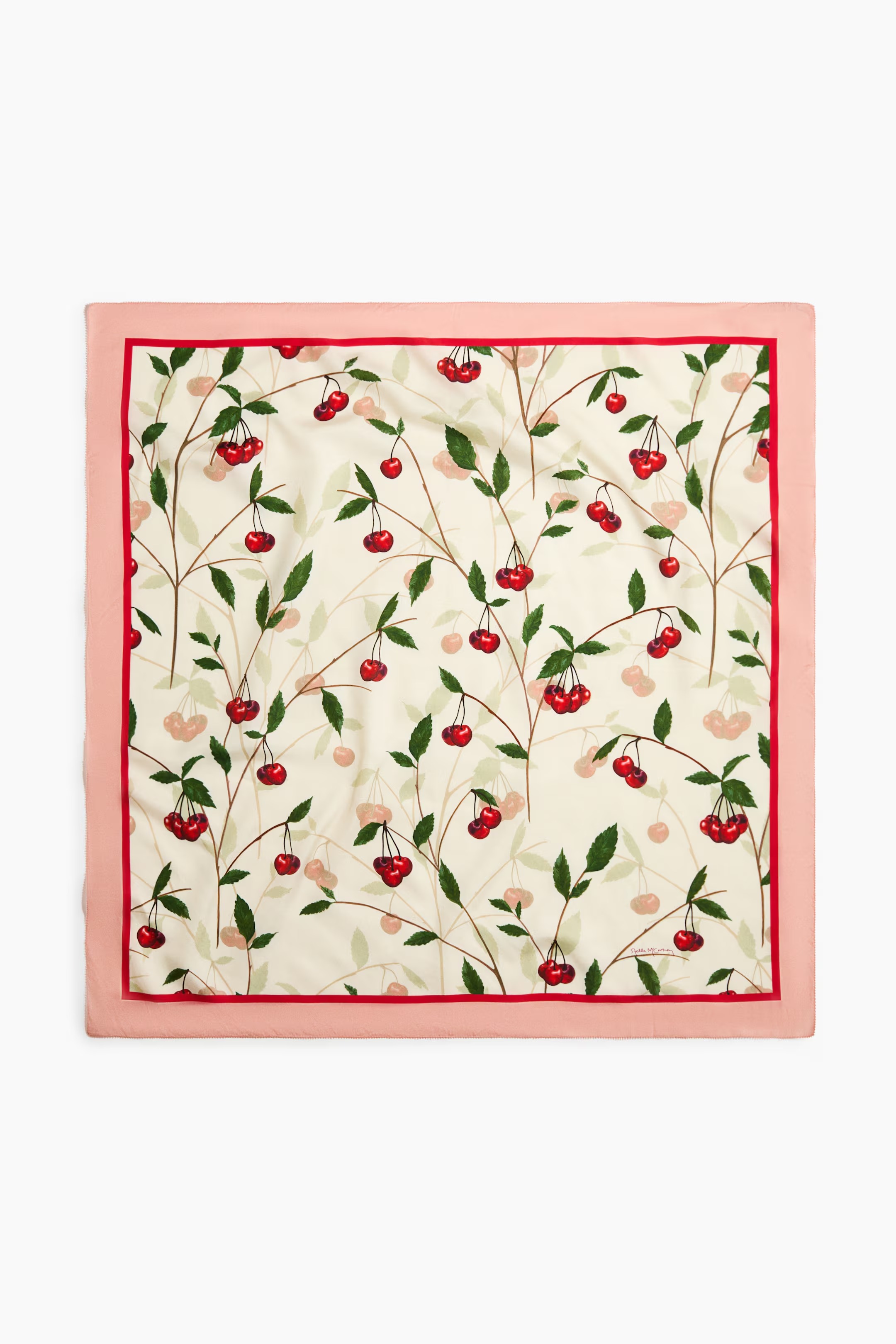 Stella McCartney x H&amp;M, Cherry-Print Silk-Blend Scarf