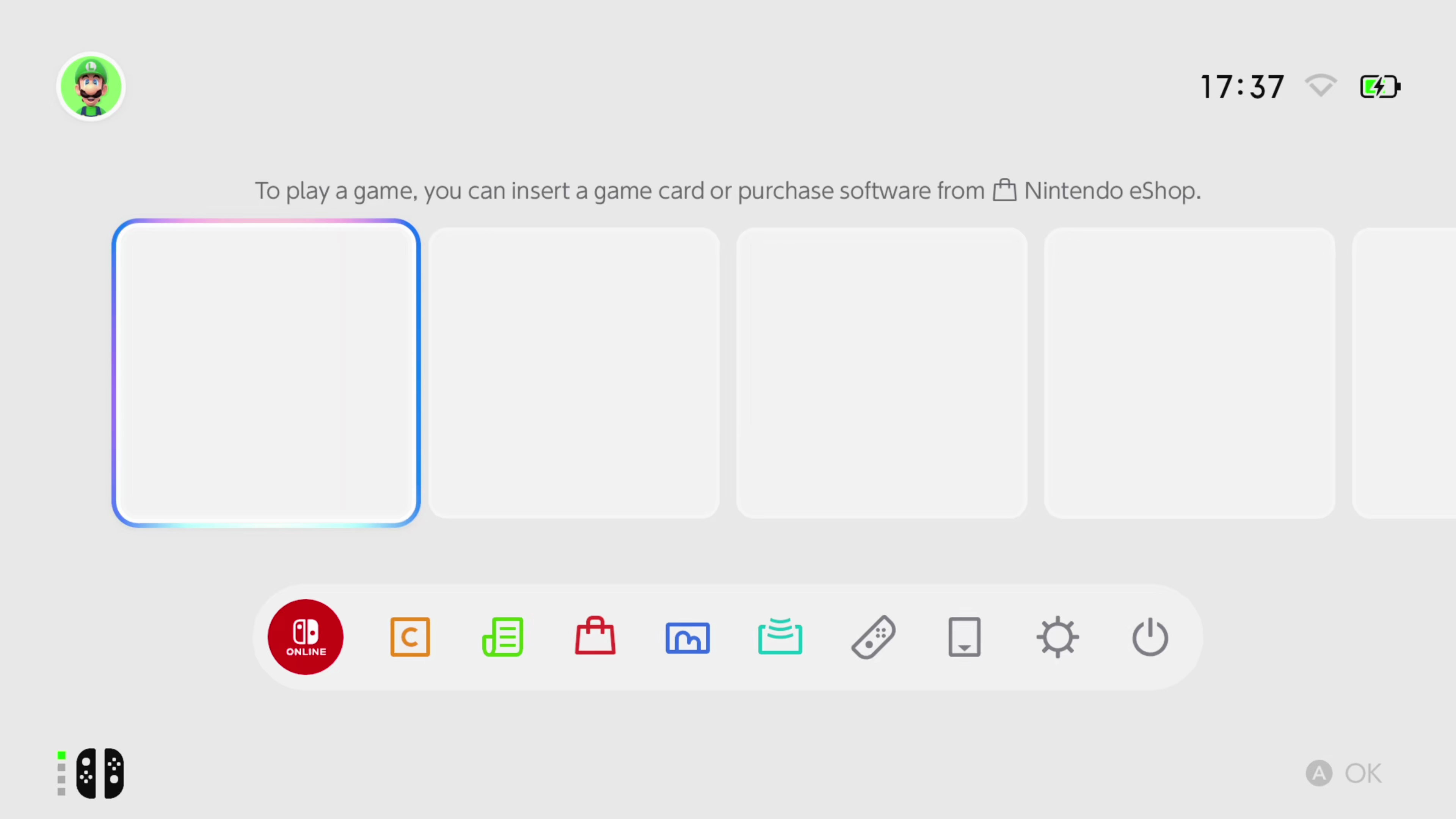 Nintendo Switch 2 homescreen
