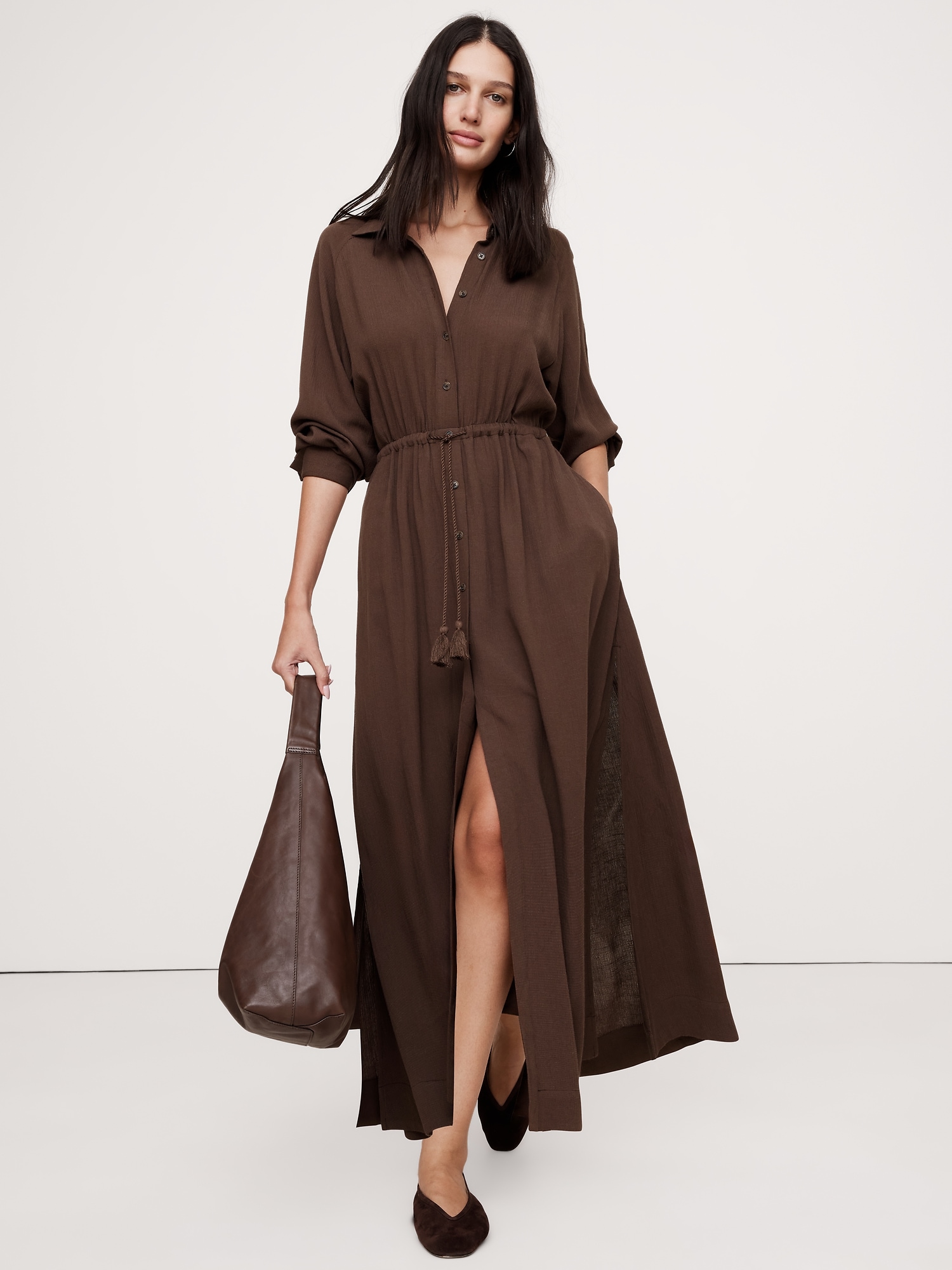 Gauze Shirt Dress