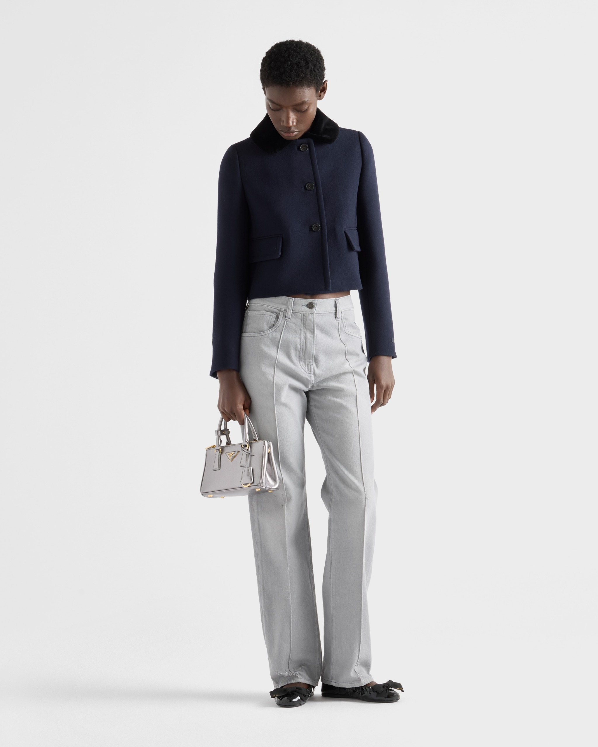 Single-Breasted Natt&eacute; Fabric Jacket