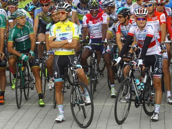 Michal Kwiatkowski (Omega Pharma-Quickstep) waits for the start