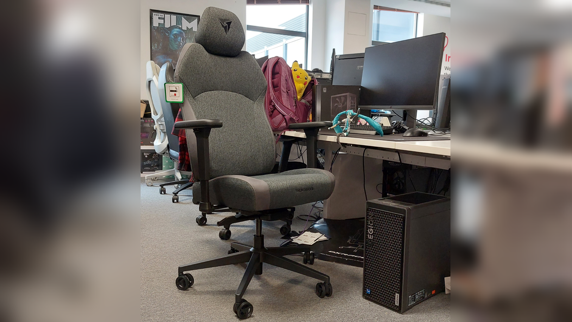 The ThunderX3 Solo 360 Loft Air gaming chair from various angles.