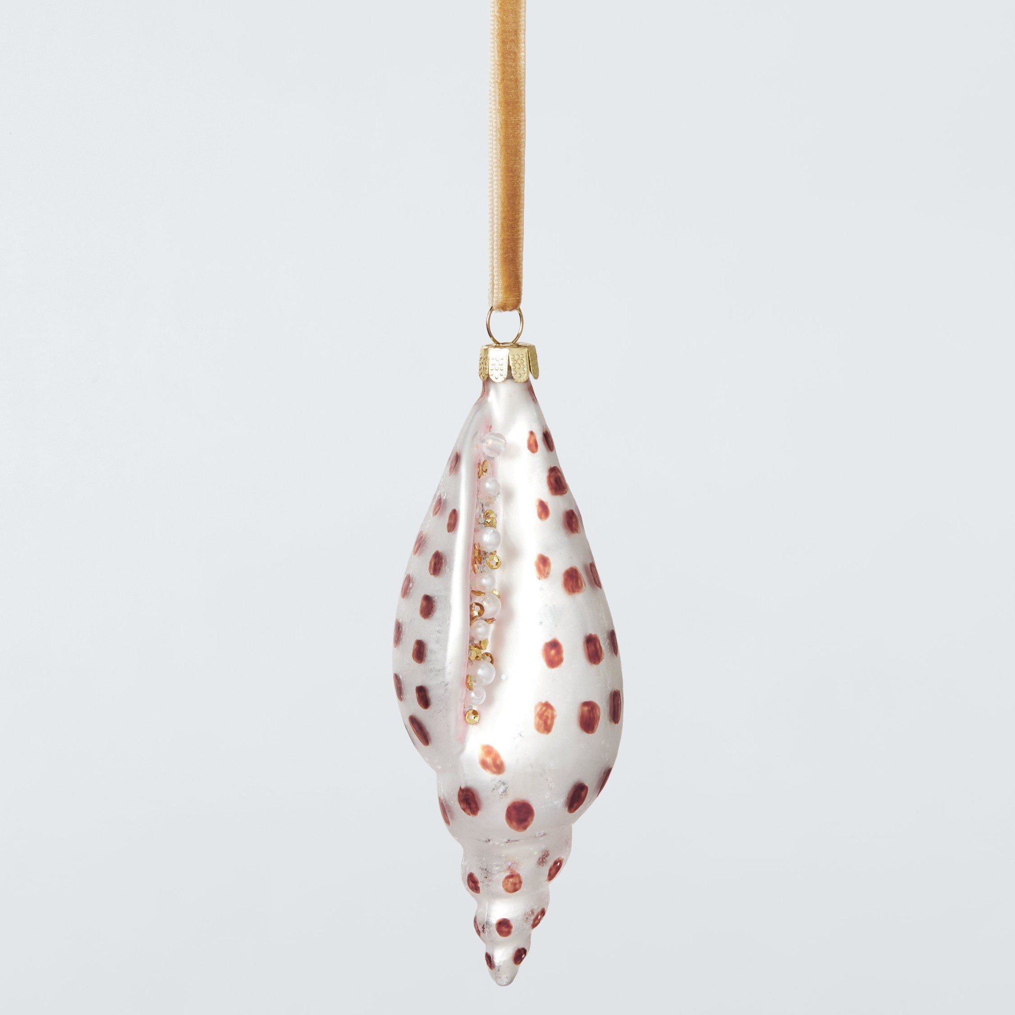 John Lewis The Connoisseur Spotted Shell Bauble, White