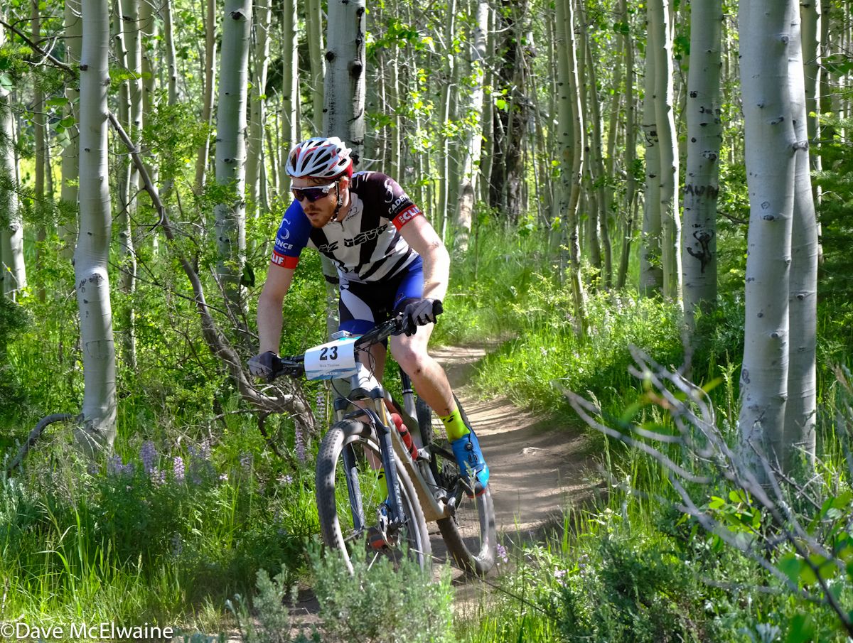 Nick Thomas (AZ Devo) racing on some of the best singletrack of the day